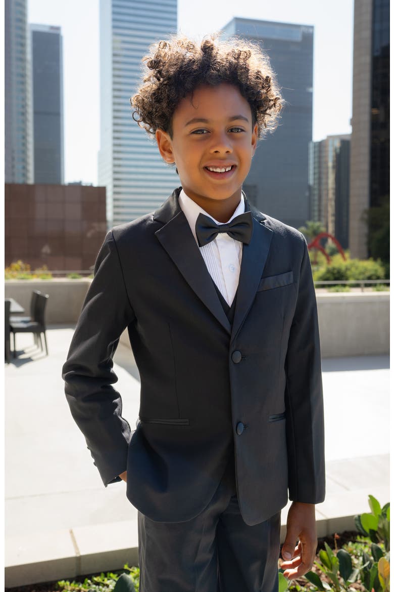 Kids' Knox 5-Piece Tuxedo Set, Alternate, color, BLACK