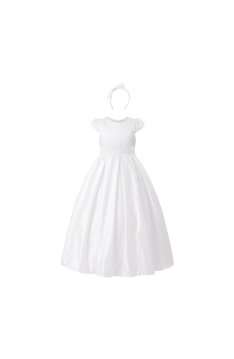 Tulleen Dalmira Puff Sleeve Formal Dress, Alternate, color, White