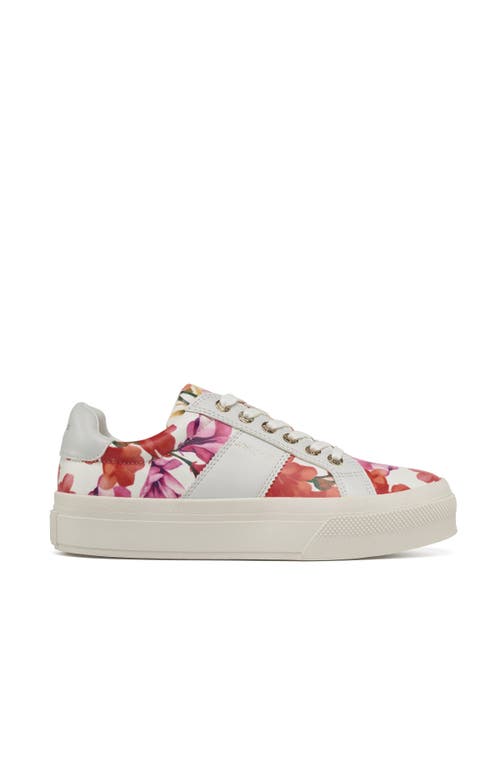 Jslides Footwear Gatsby Platform Sneaker In White Floral