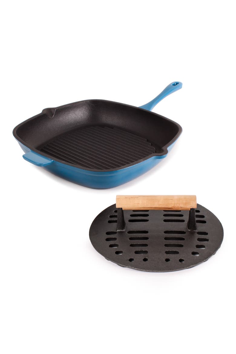 Neo 2-Piece 11" Cast Iron Set, Main, color, BLUE