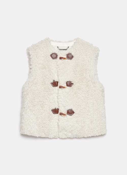 Mint Velvet Faux Fur Vest In Black