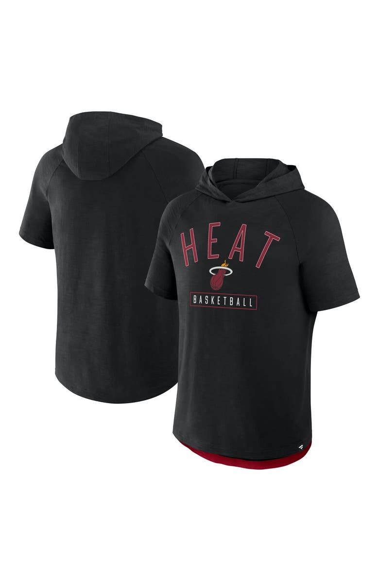 FANATICS Men's Fanatics Black Miami Heat Pass Legend Raglan Hoodie T-Shirt, Alternate, color, Black