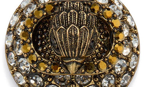 Kurt Geiger London Crystal Eagle Drop Earrings In Burgundy