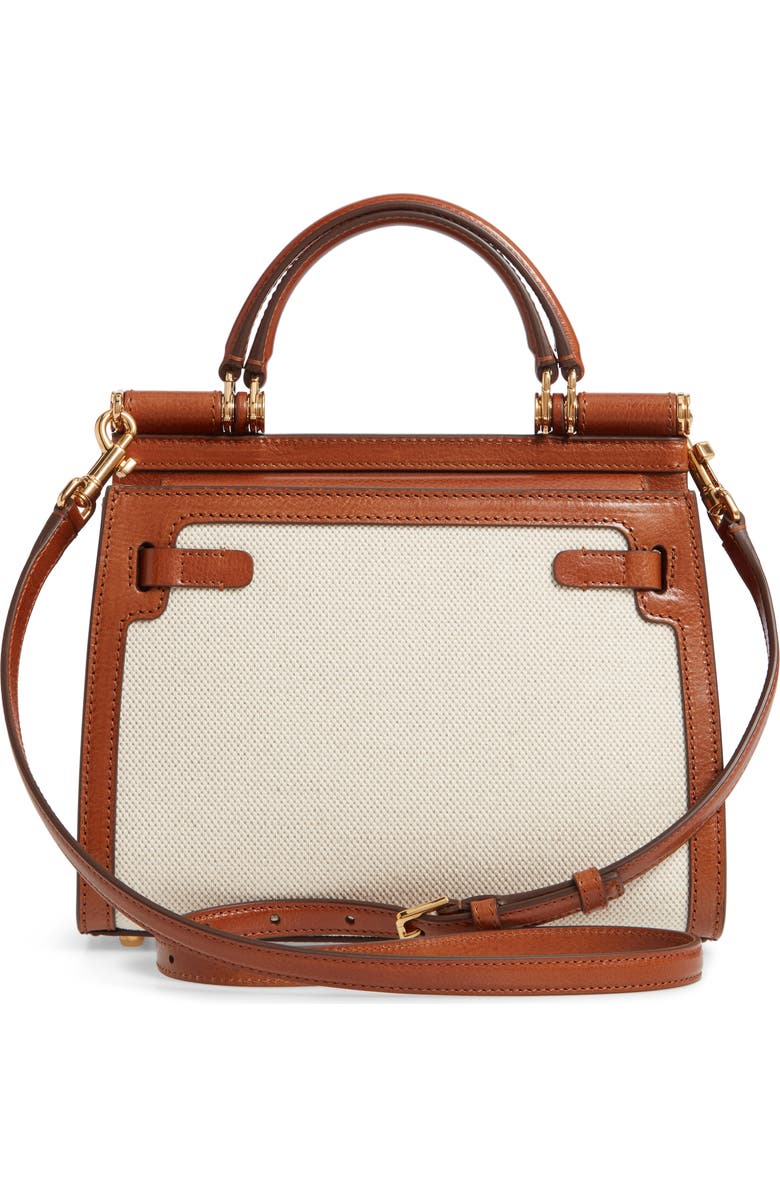 Dolce&Gabbana Sicily 58 Canvas & Leather Satchel, Alternate, color,