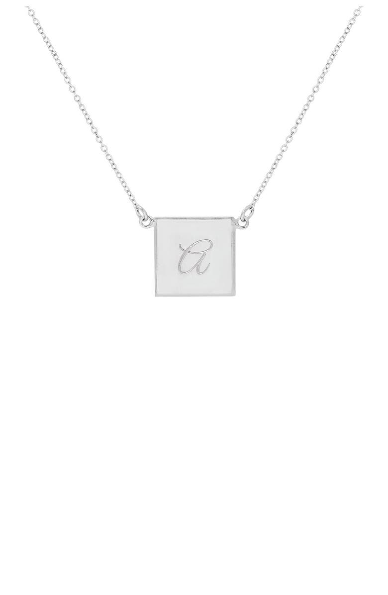 SAVVY CIE JEWELS Sterling Silver Initial Pendant Necklace, Alternate, color,
