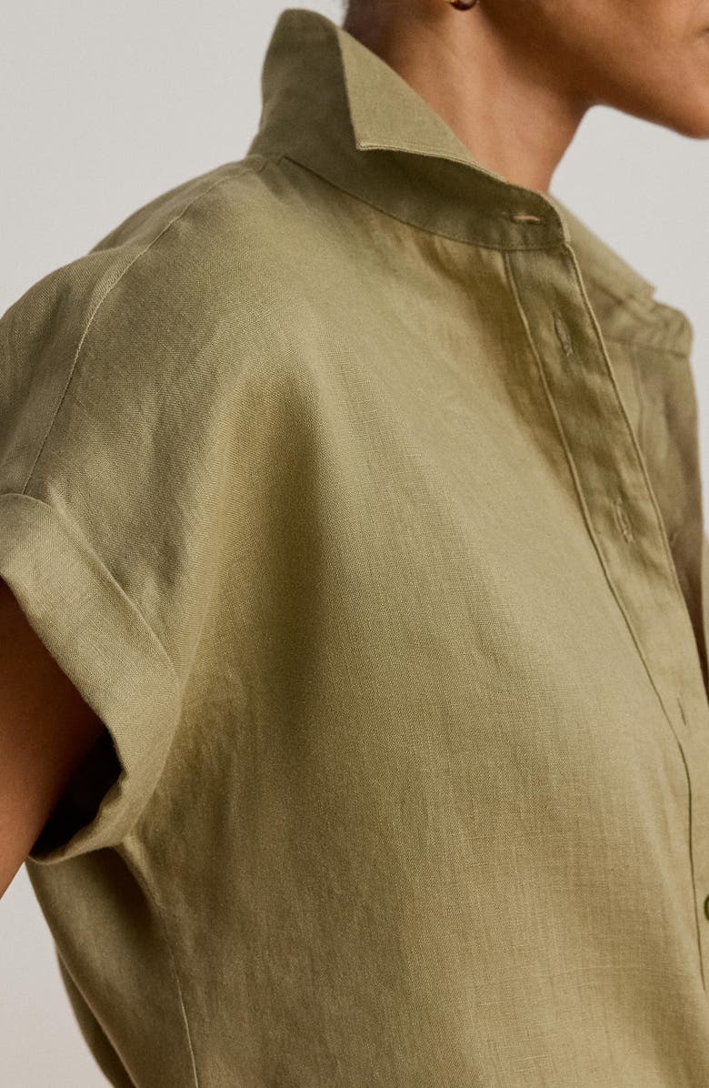 Lauren Ralph Lauren Broono Tissue Linen Button-Up Shirt, Alternate, color,