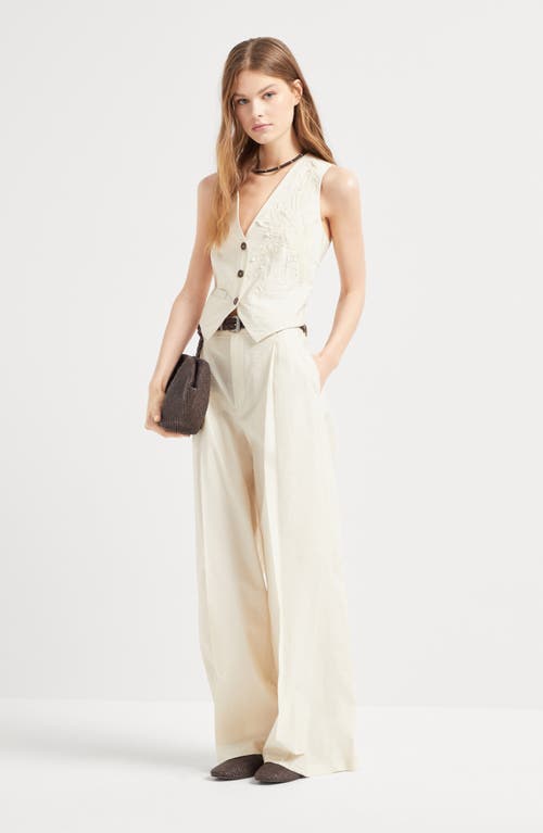 Brunello Cucinelli Sartorial Loose Trousers In Buff