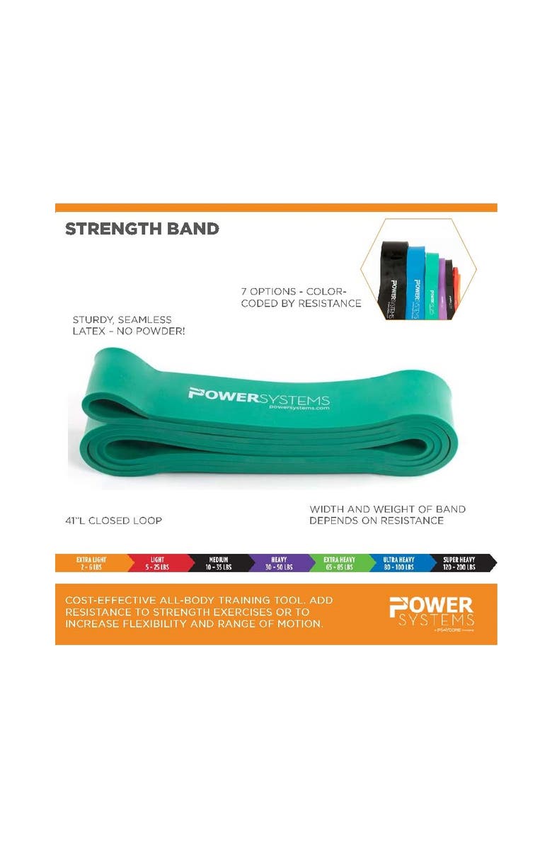 Power Systems 41 Strength Band - Resistance Band for Strength Training, Alternate, color, Black