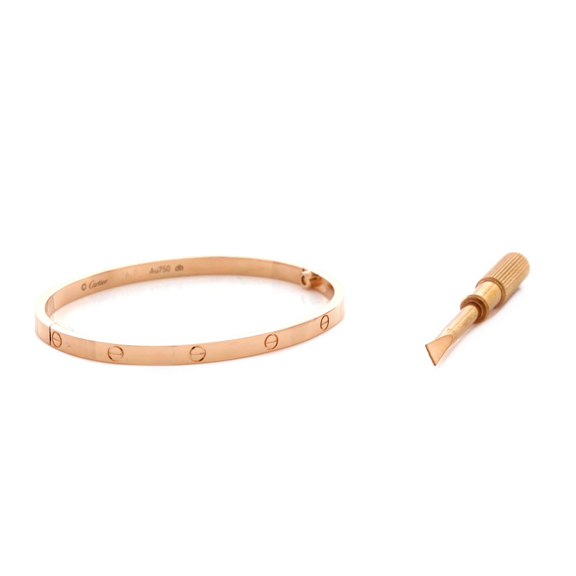 Love Bracelet 18K Rose Gold Small, Alternate, color, Metallic Gold
