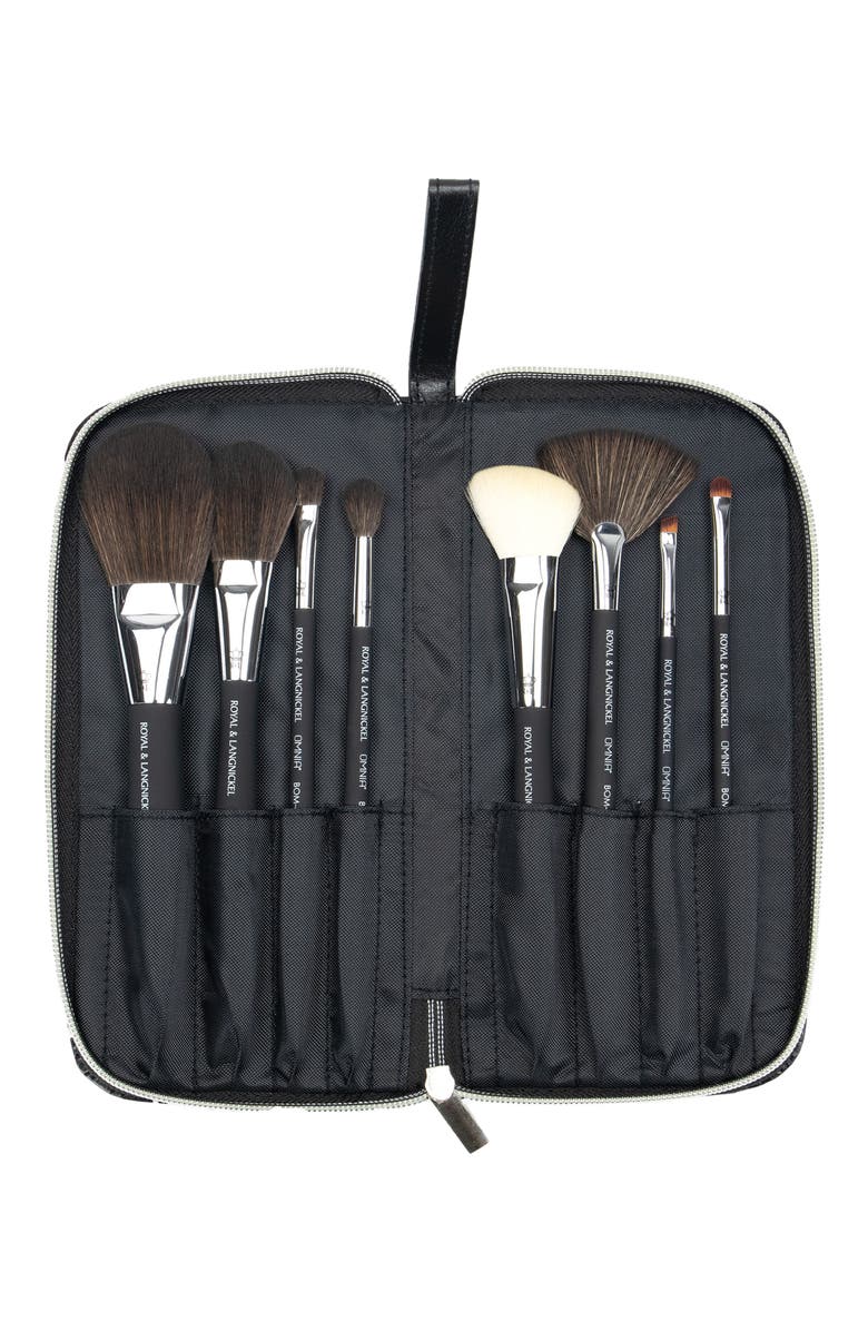 OMNIA Brush Pro Travel 8pc Makeup Brush Set, Alternate, color, Black