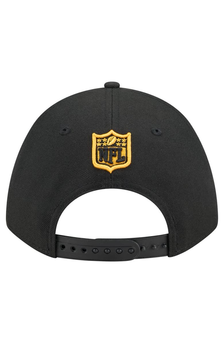 New Era Men's New Era  Black Pittsburgh Steelers Team Collection 9FORTY M-Crown Adjustable Hat, Alternate, color, Black
