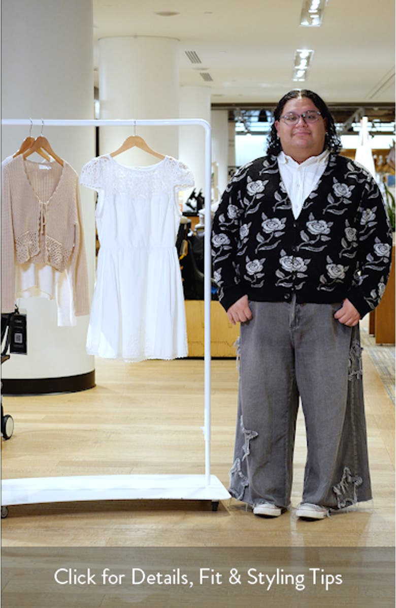 Gail Cutwork Detail Cotton Minidress, sales video thumbnail