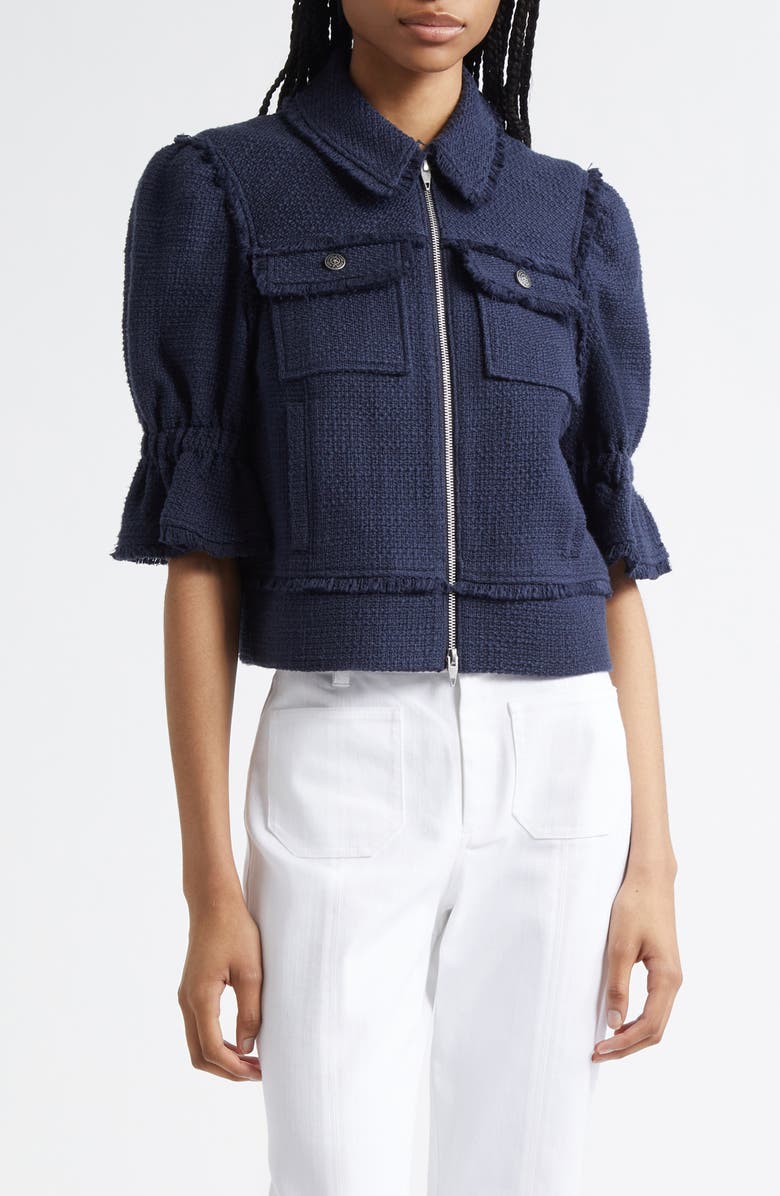 Cinq à Sept Holly Cotton Bouclé Jacket, Main, color,