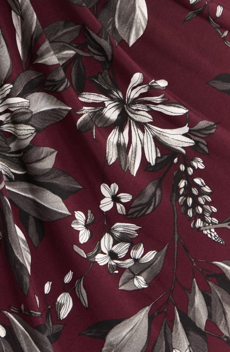 Connected Apparel Flutter Sleeve Dress, Alternate, color, Bordeaux