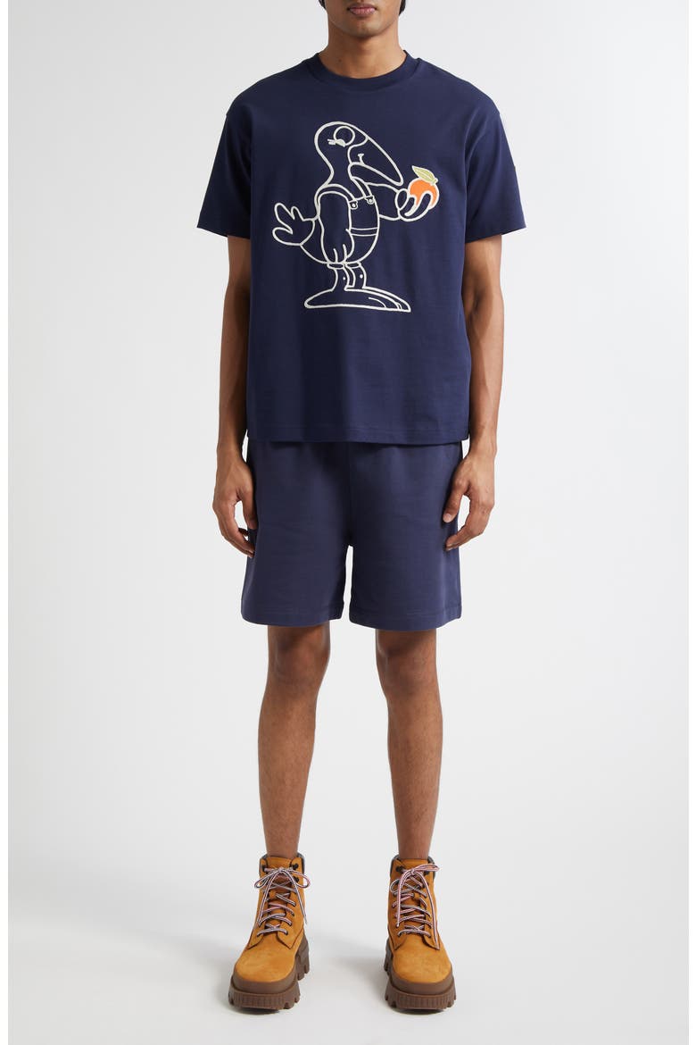 x Gilga Farm by Donald Glover Embroidered Monduck T-Shirt, Alternate, color, NAVY