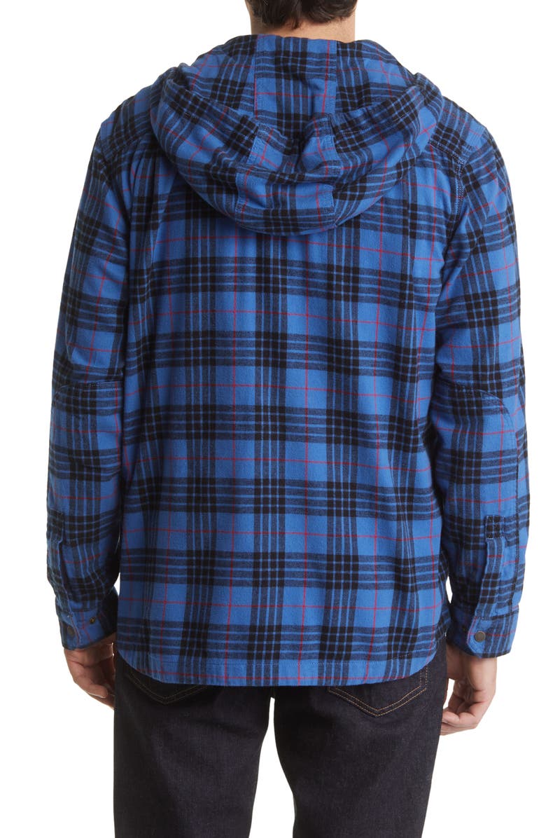 L.L.Bean Scotch Plaid Flannel Hooded Shirt, Alternate, color, 