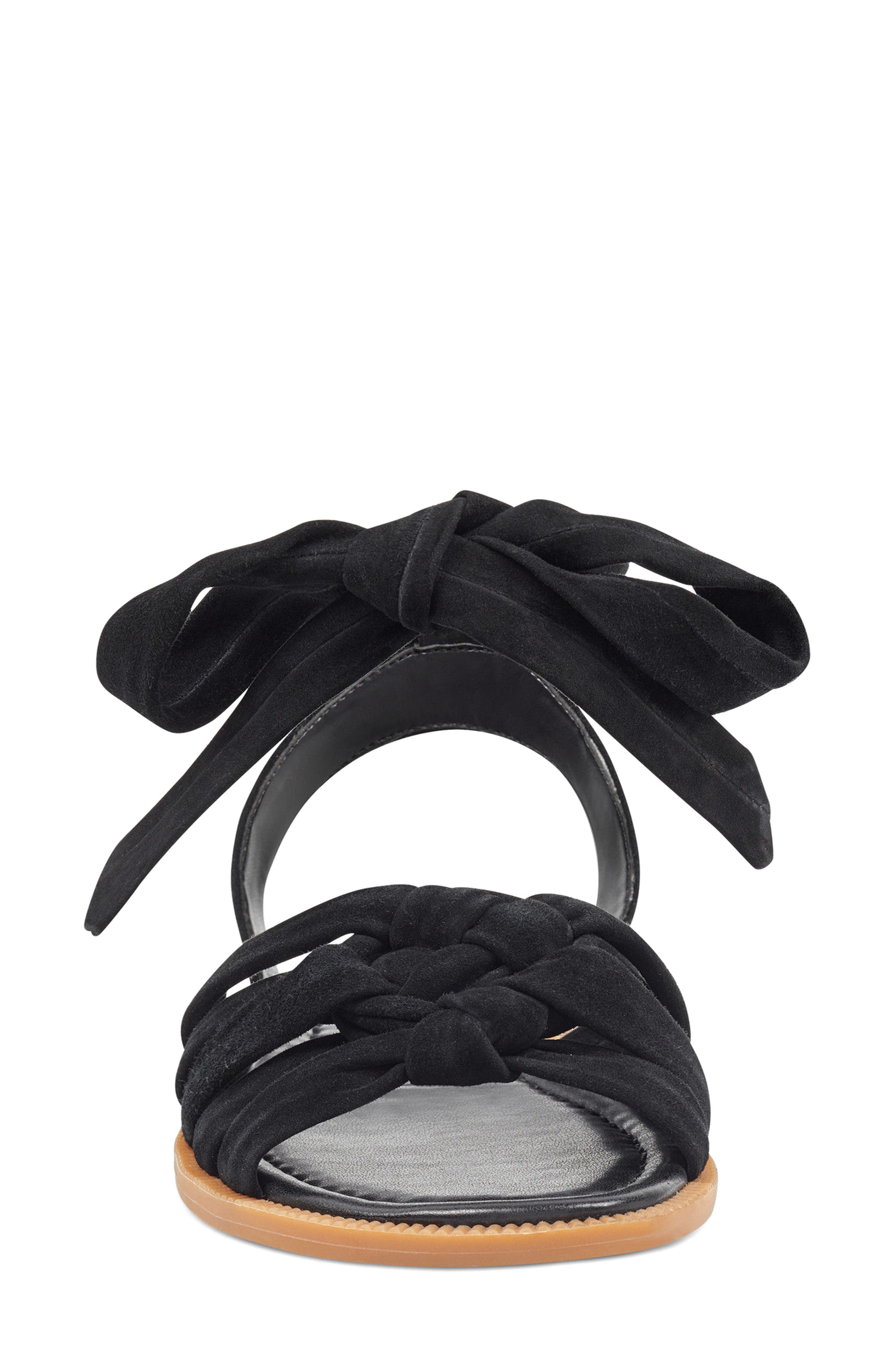 Xameera Knotted Sandal, Alternate, color, BLACK SUEDE