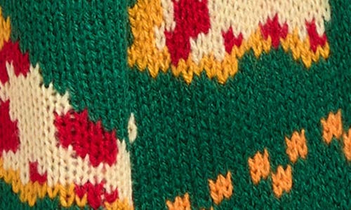 33 Degrees Kids' Xmas Pizza Cat Holiday Sweater In Green