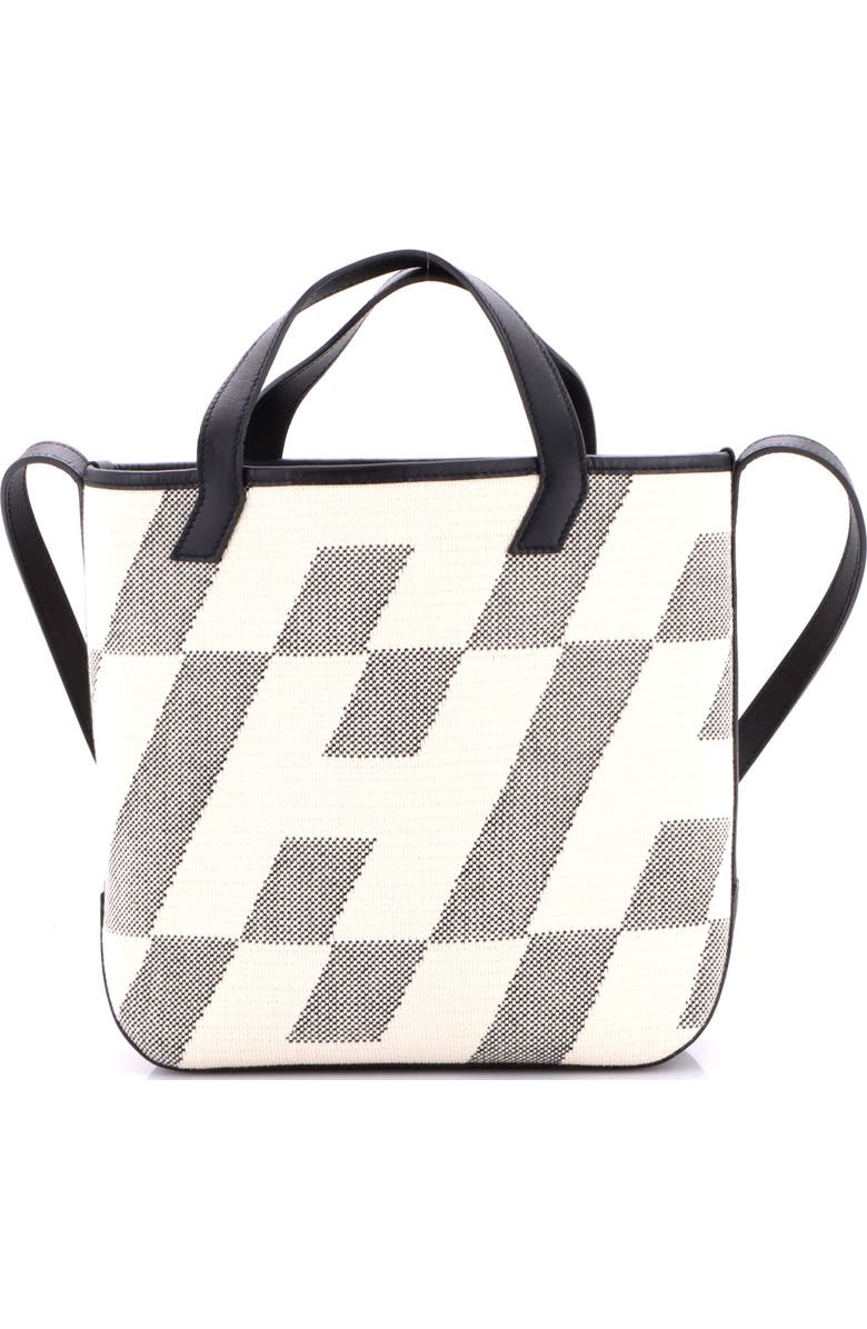 Pre-Owned Hermes Cabas H en Biais Tote Canvas with Leather 27, Main, color, Noir