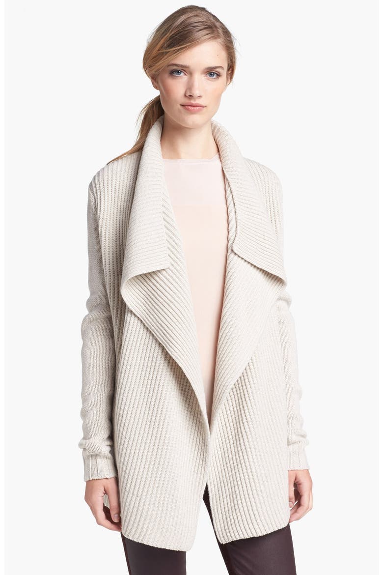 Drape Front Cardigan, Main, color, IVORY