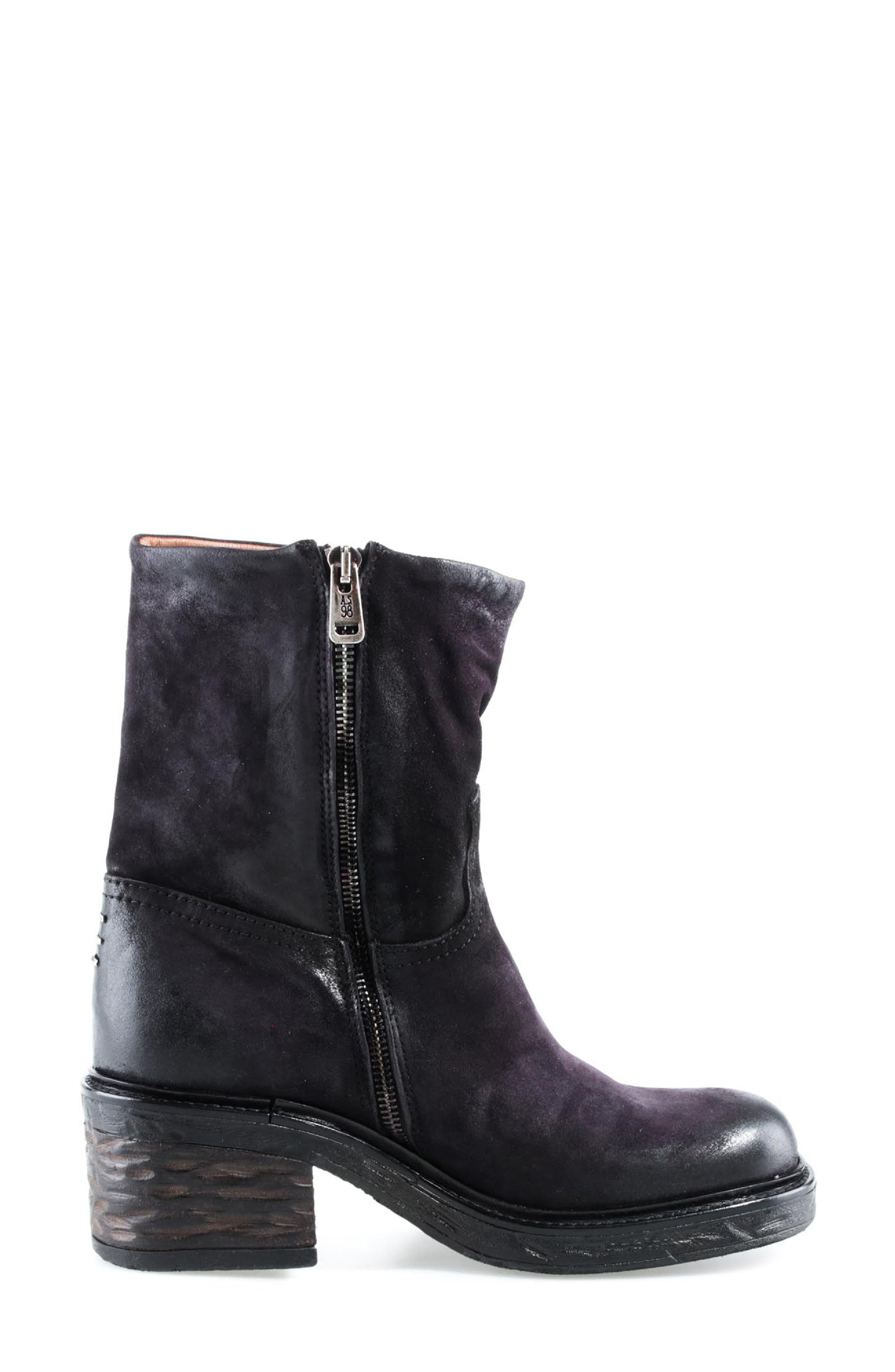 Slate Leather Bootie, Alternate, color, EGGPLANT
