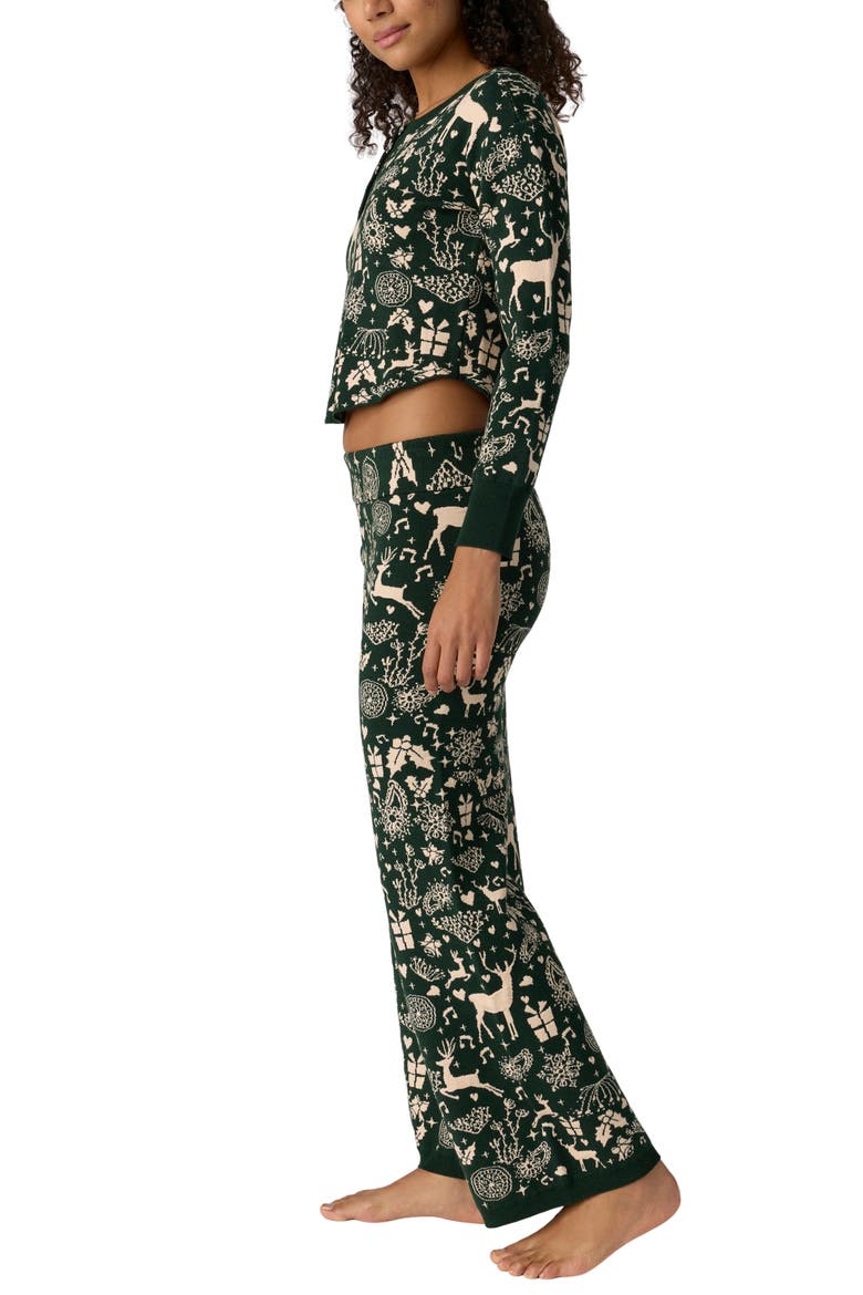 Intimately FP Soft Season Long Pajamas, Alternate, color, GREEN COMBO