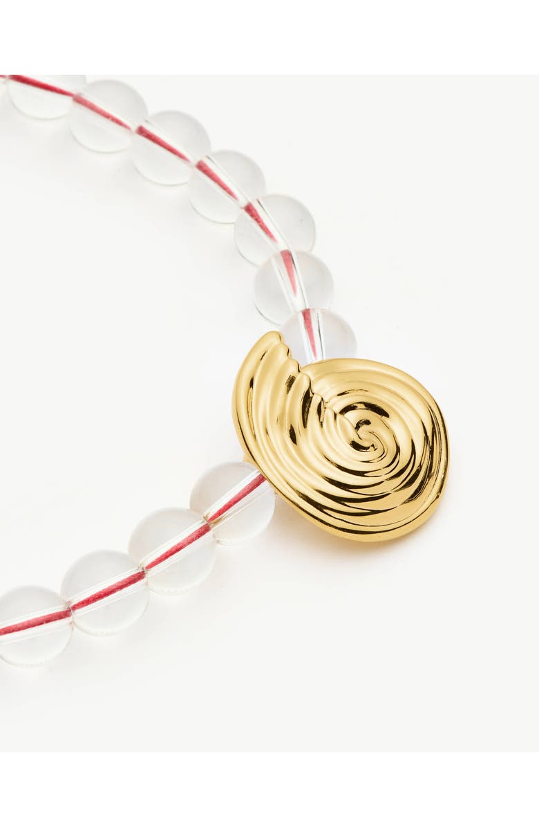 Missoma Spiral Pendant Beaded Necklace, Alternate, color, Gold