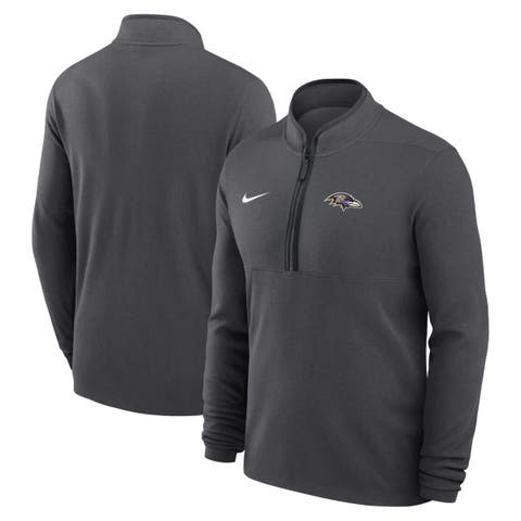 Men's Nike Anthracite Baltimore Ravens Lightweight Victory Dri-FIT Half-Zip Pullover