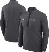 Nike Men's Nike Anthracite Baltimore Ravens Lightweight Victory Dri-FIT Half-Zip Pullover