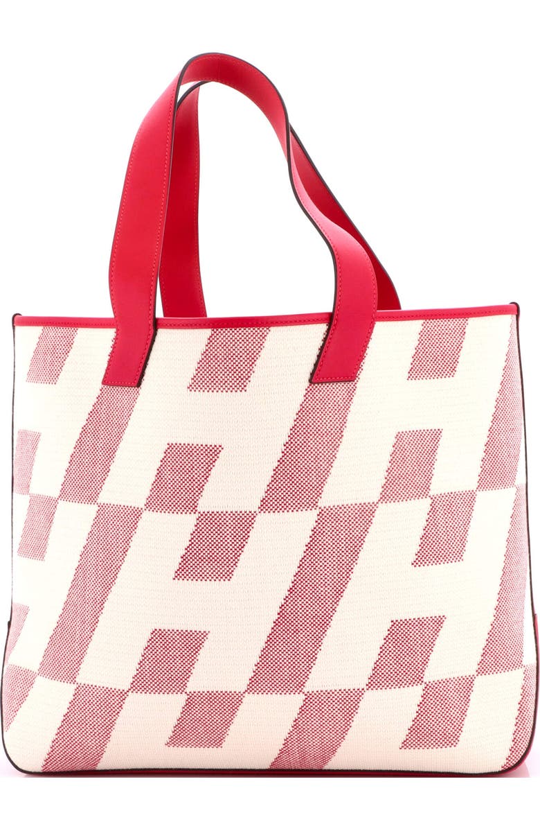 Pre-Owned Hermes Cabas H en Biais Tote Canvas with Leather 40, Main, color, Framboise