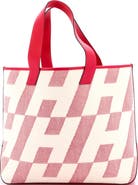 Pre-Owned Hermes Cabas H en Biais Tote Canvas with Leather 40
