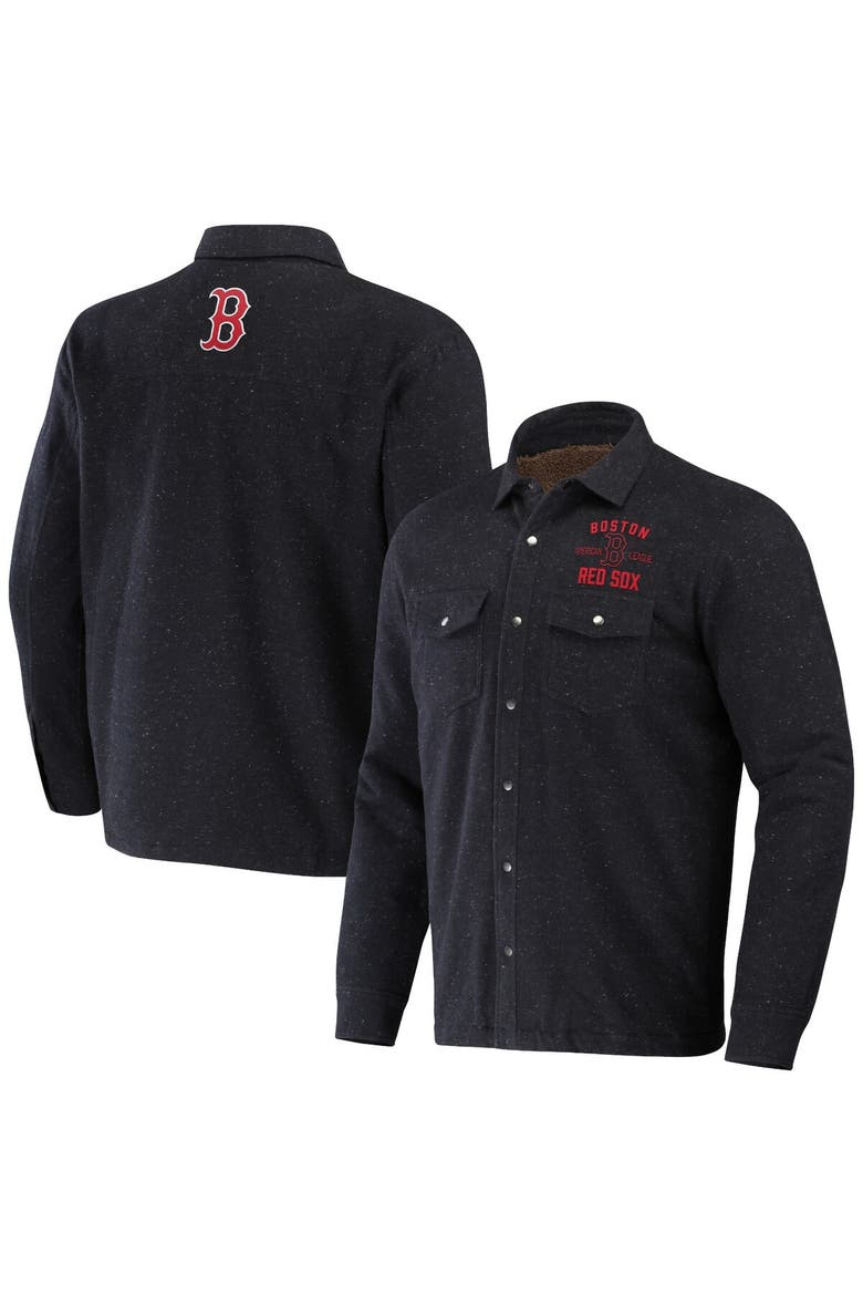 Men's Darius Rucker Collection by Fanatics Black Boston Red Sox Ringstop Full-Snap Shacket, Alternate, color, Charcoal
