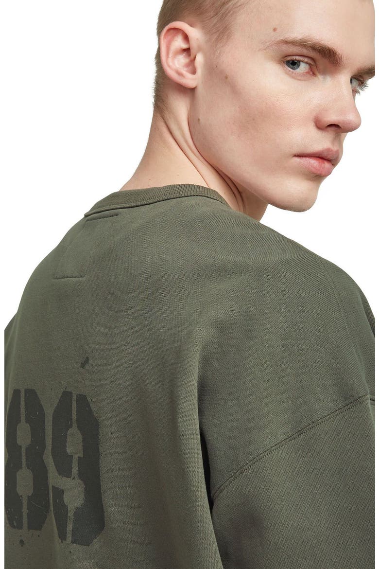 Sprayed 89 Loose Organic Cotton Crewneck Sweatshirt, Alternate, color, GS GREY