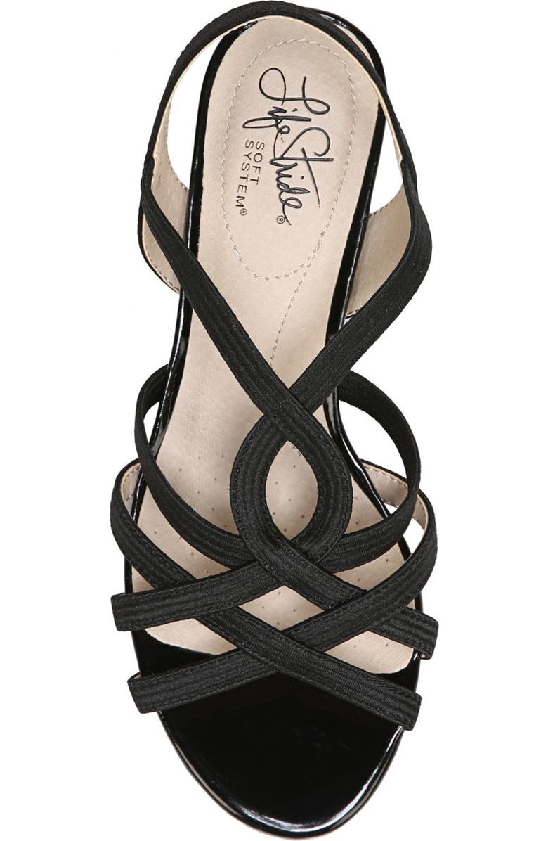 LifeStride Yaya Strappy Slingback Sandal, Alternate, color, Black