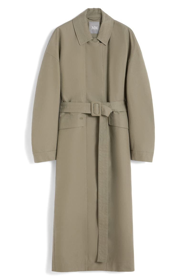 Bambola Cotton Blend Raincoat, Alternate, color, HORN GREY GREEN
