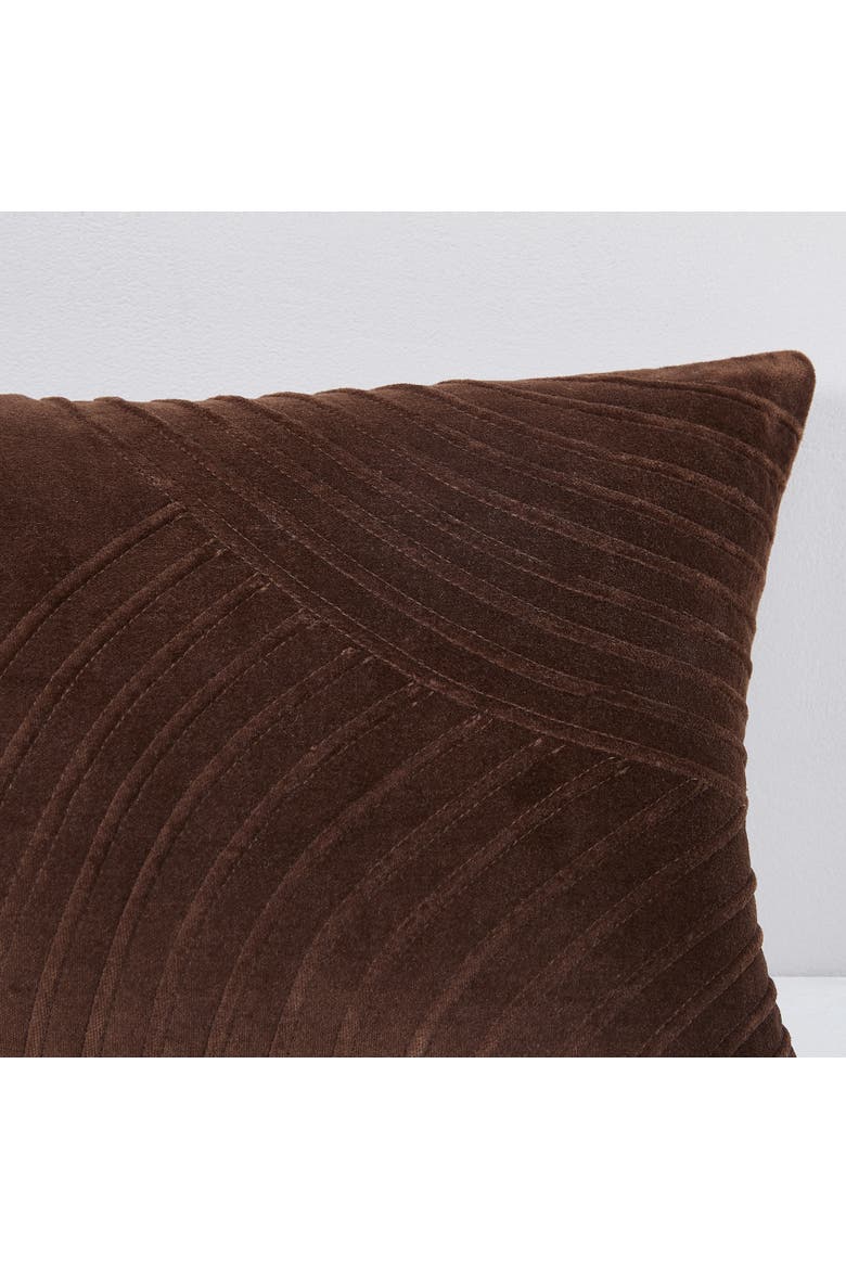 Delta Velvet Pillow Cover, Alternate, color, Brown