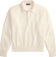 Ralph Lauren Purple Label Long Sleeve Cashmere & Alpaca Rugby Polo Sweater