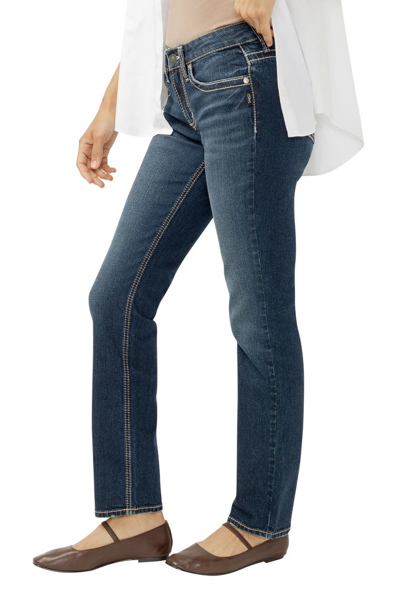 Suki Curvy Mid Rise Straight Leg Jeans, Alternate, color, AUBREY