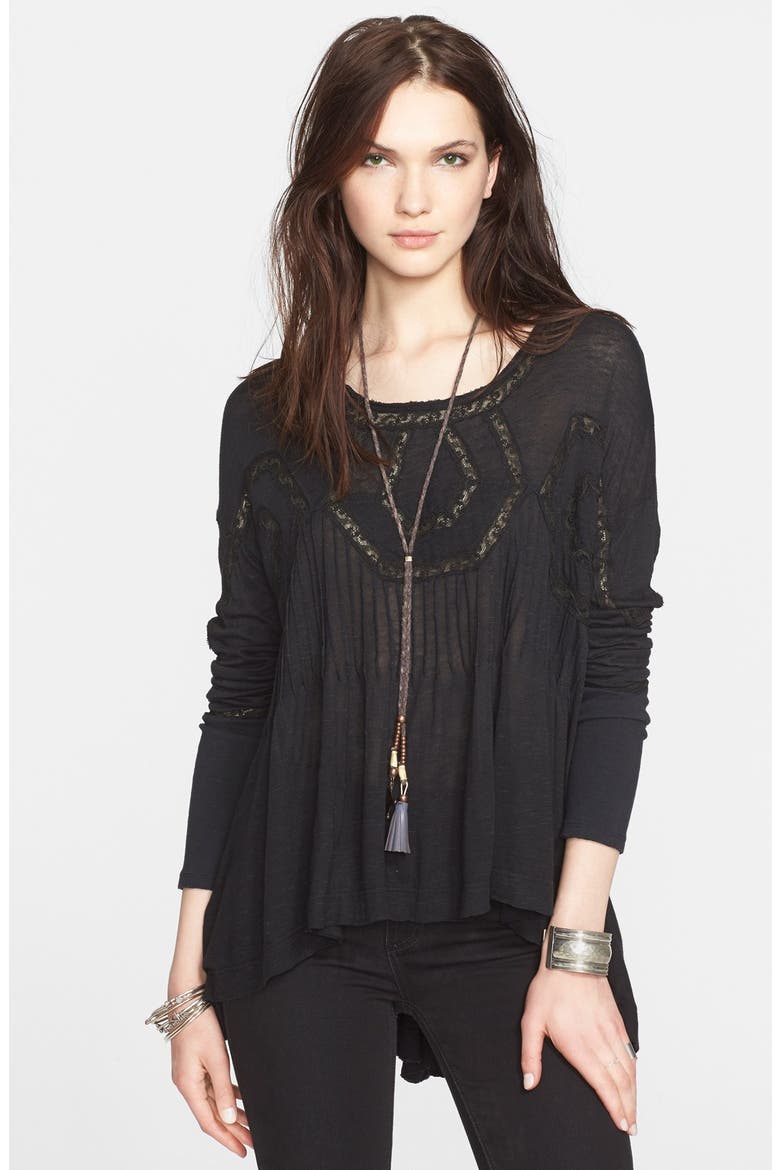 'New Hope' Long Sleeve Tunic, Main, color, BLACK
