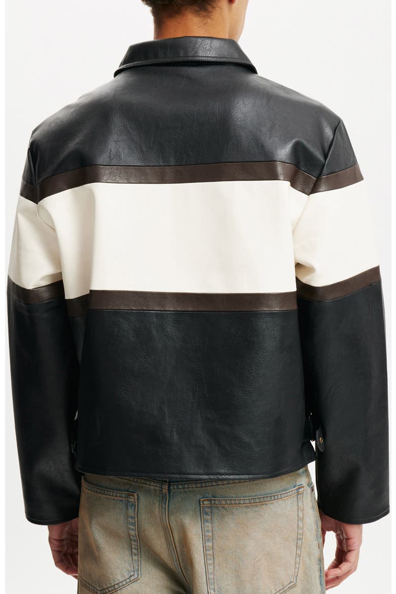 Men's Joey Faux Leather Jacket, Alternate, color, Black