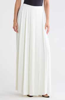 Aki Skirt Front Pleated Wide Leg Pants
