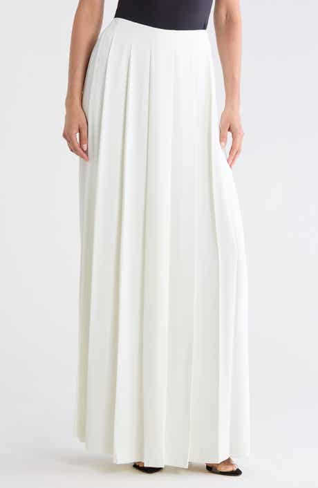 Aki Skirt Front Pleated Wide Leg Pants