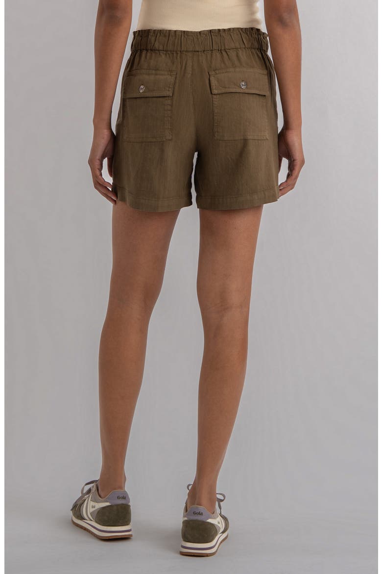 Katana Drawstring Linen Blend Shorts, Alternate, color, FOREST JM
