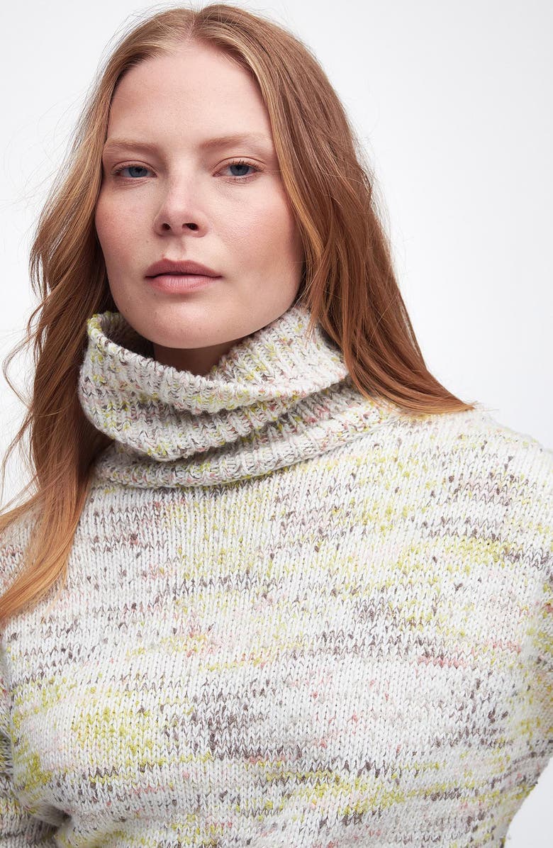 Barbour Berryman Marled Cotton Blend Turtleneck Sweater, Alternate, color, 