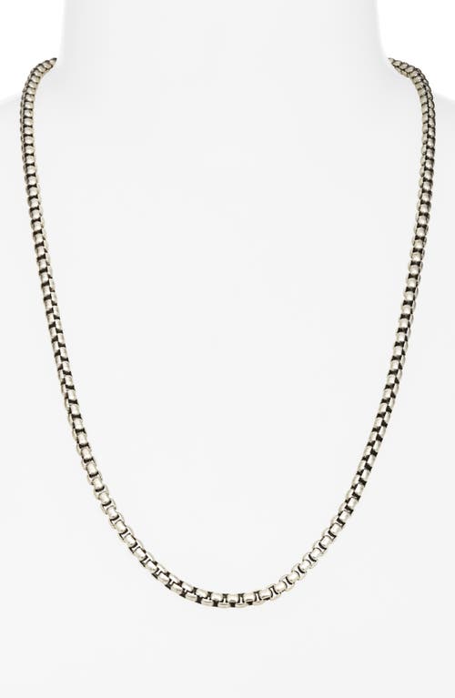 Child Of Wild Rhapsody Round Box Chain Necklace In Silver