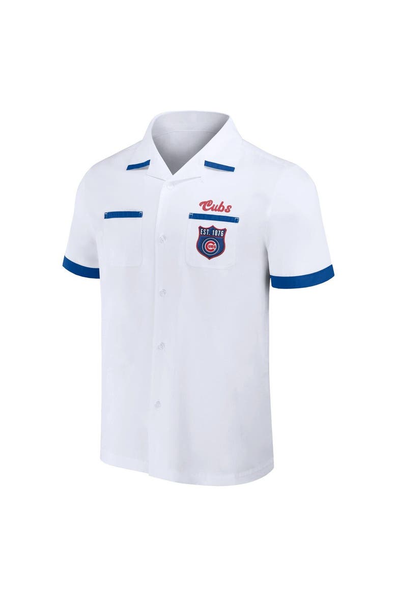 Men's Darius Rucker Collection by Fanatics  White Chicago Cubs Bowling Button-Up Shirt, Alternate, color, White