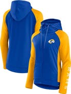FANATICS Women's Fanatics Branded Royal/Gold Los Angeles Rams End Around Lightweight Raglan Full-Zip Hoodie Jacket