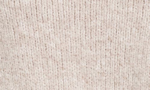 Wayf Pia Feather Trim Mock Neck Sweater In Neutral