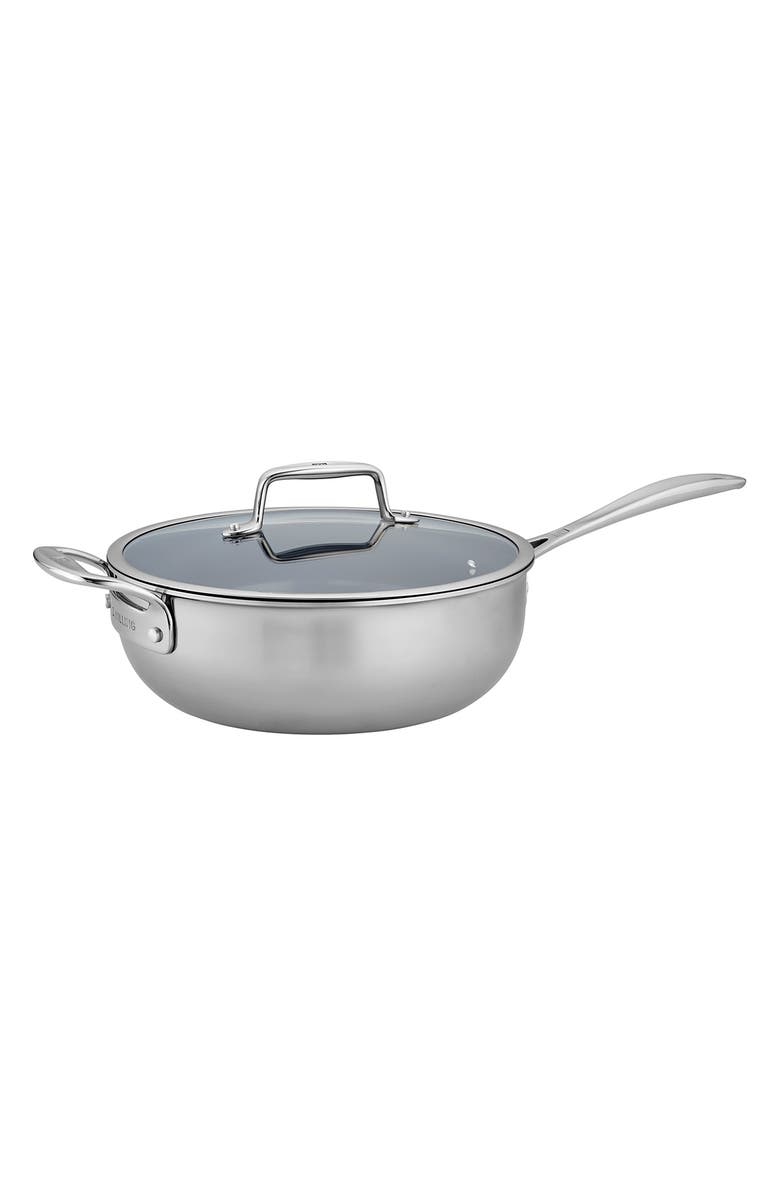 ZWILLING Clad CFX 4.5-Quart Nonstick Perfect Pan with Lid, Main, color, Stainless Steel