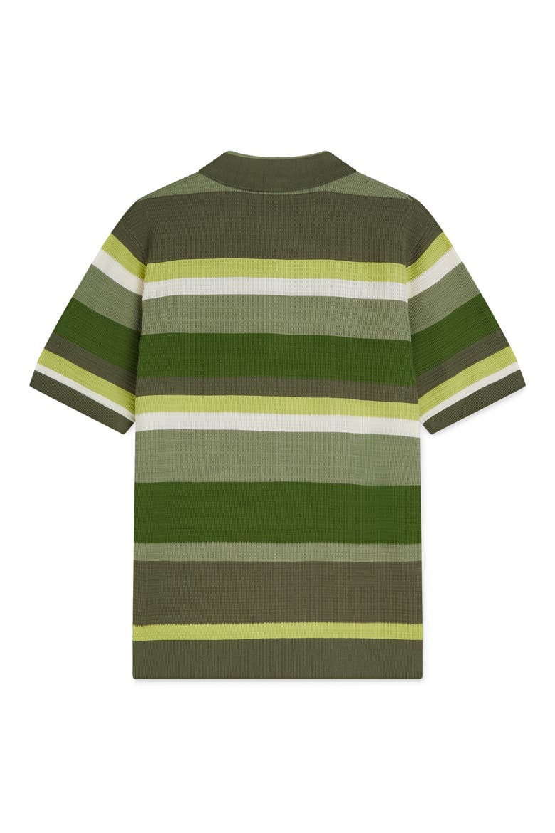 Stripe Textured Polo, Alternate, color, GARDEN GREEN STRIPE